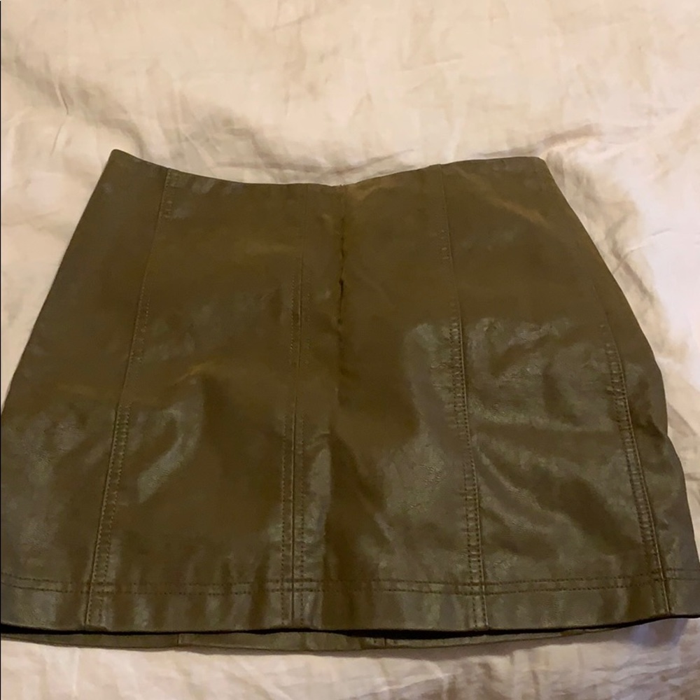 Faux leather skirt